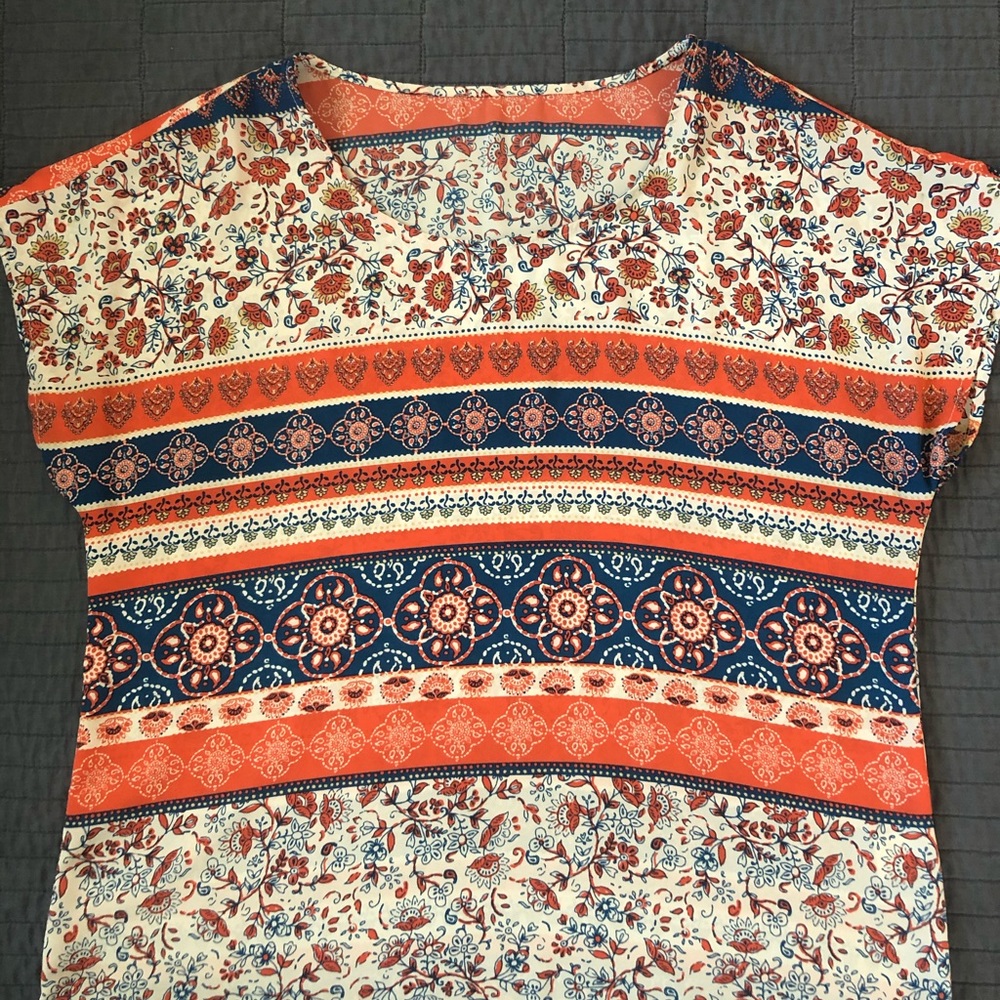 Peasant print Blouse